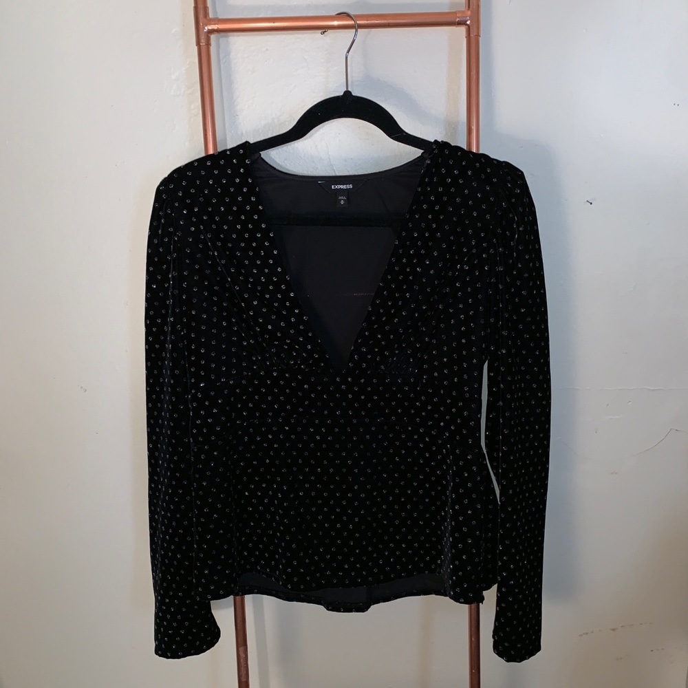 Velvet Long Sleeve Top